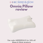 Sleep and Glow Omnia pillow discount code Andreea15