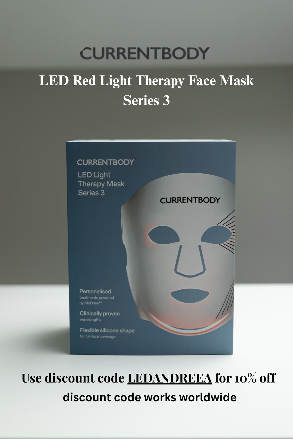 CurrentBody LED Mask Series 3 review featuring discount code LEDANDREEA for 10% off worldwide. CurrentBody LED Mask Series 3 review featuring discount code LEDANDREEA for 10% off worldwide.